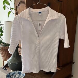 Old Navy White Button-Down Shirt for Women